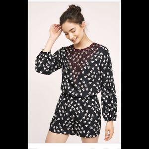 Anthropologie Ranna Gill embroidered romper